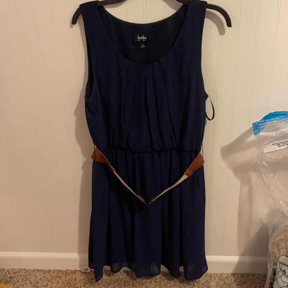 Navy sleeveless dress
